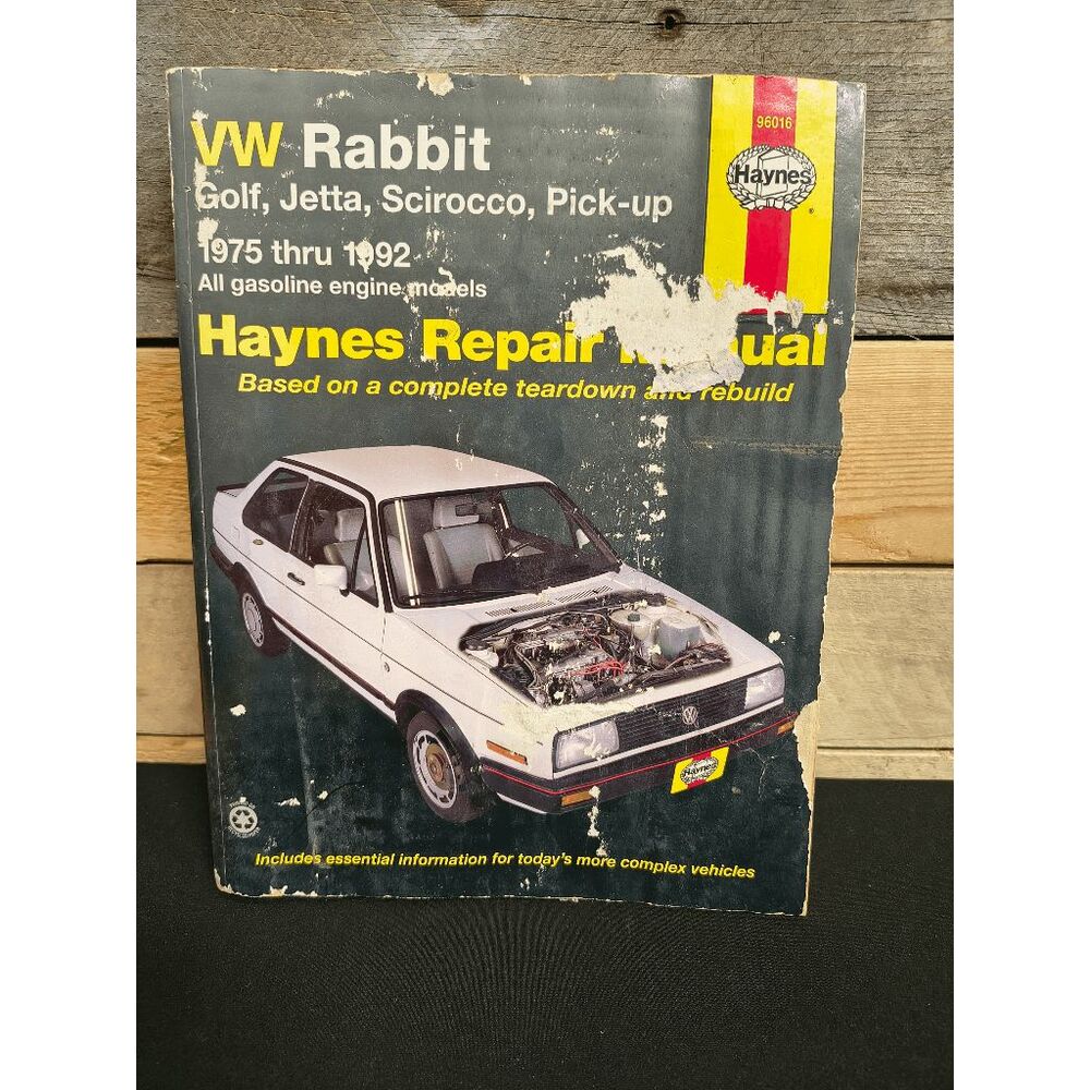 Haynes Repair Manual 96016 VW Rabbit Golf Jetta Scirocco Pick-up 1975 thru 1992